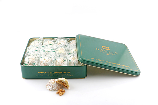 Tin Box of 670 gr Maamoul Walnuts Mini