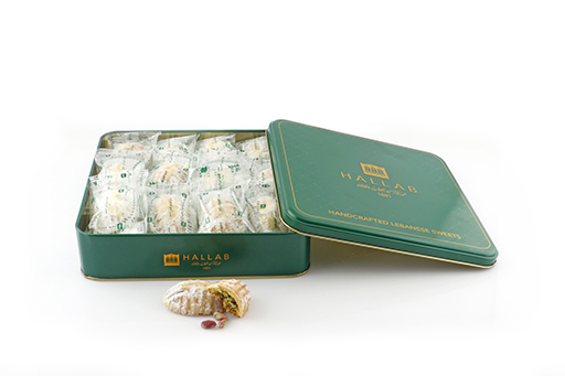 Tin Box of 670 gr Maamoul Pistachio Mini