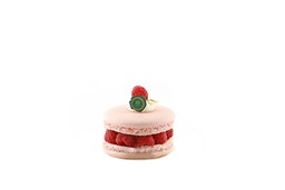 [Gateau Macaron Piece Raspberry] Macaron Cake Piece - Raspberry